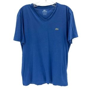 Lacoste men’s short sleeves blue T shirt. Size 5